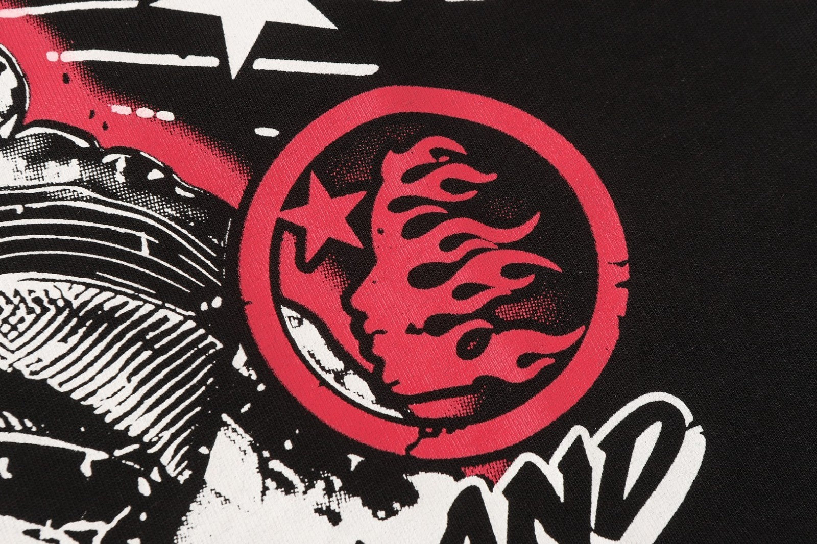 Graphic Hellstar Tee Shirt Men'S Black Cotton NEW