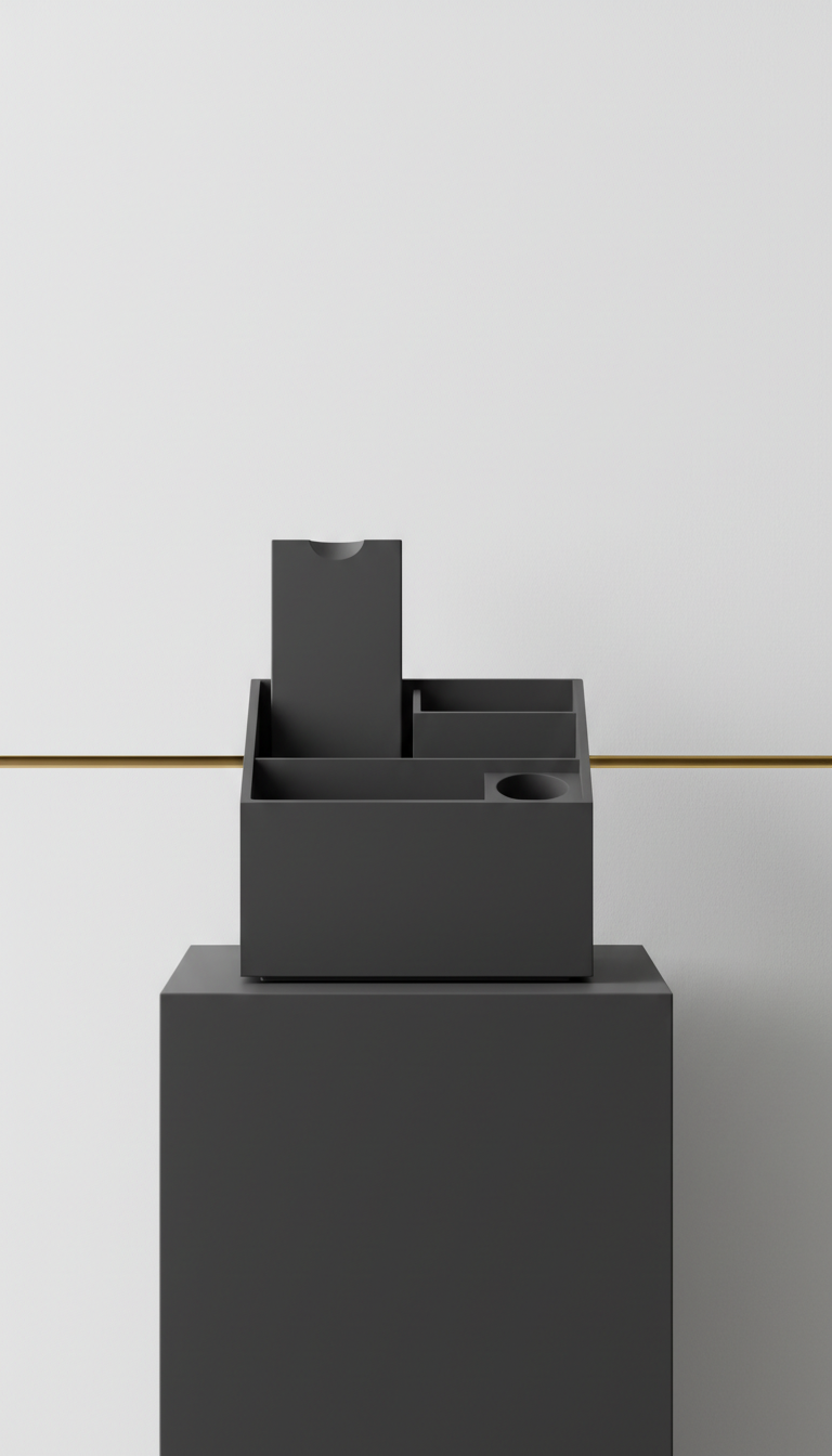 Charcoal Minimalist Desk Organizer