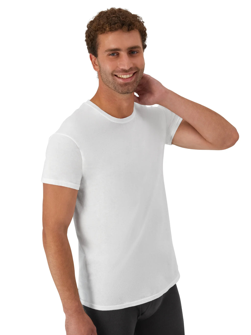 Men'S Value Pack White Crew T-Shirt Undershirts, 6 Pack
