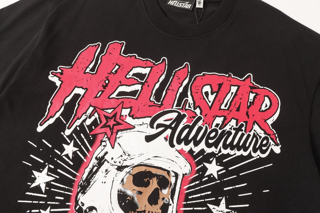 Graphic Hellstar Tee Shirt Men'S Black Cotton NEW