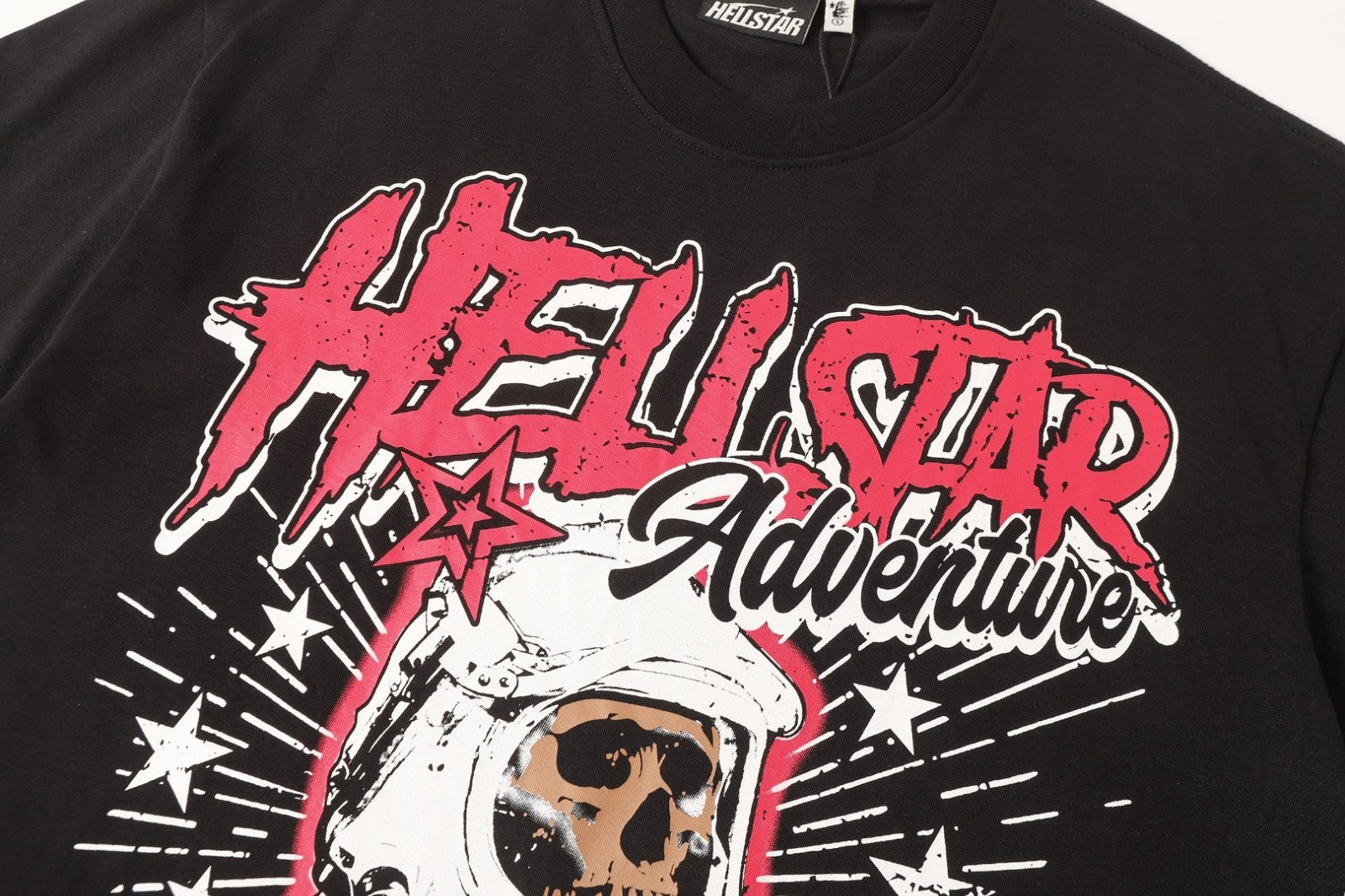 Graphic Hellstar Tee Shirt Men'S Black Cotton NEW