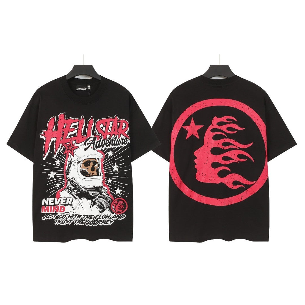 Graphic Hellstar Tee Shirt Men'S Black Cotton NEW