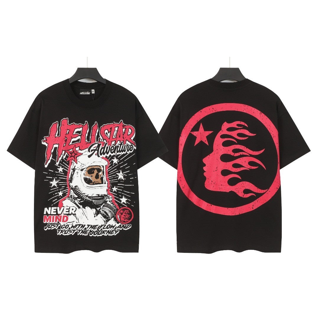 Graphic Hellstar Tee Shirt Men'S Black Cotton NEW