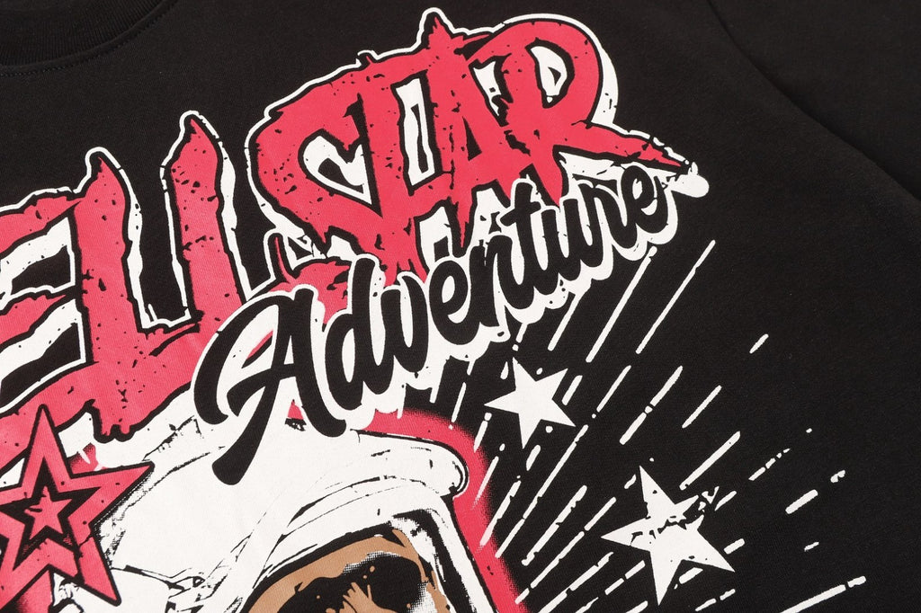 Graphic Hellstar Tee Shirt Men'S Black Cotton NEW