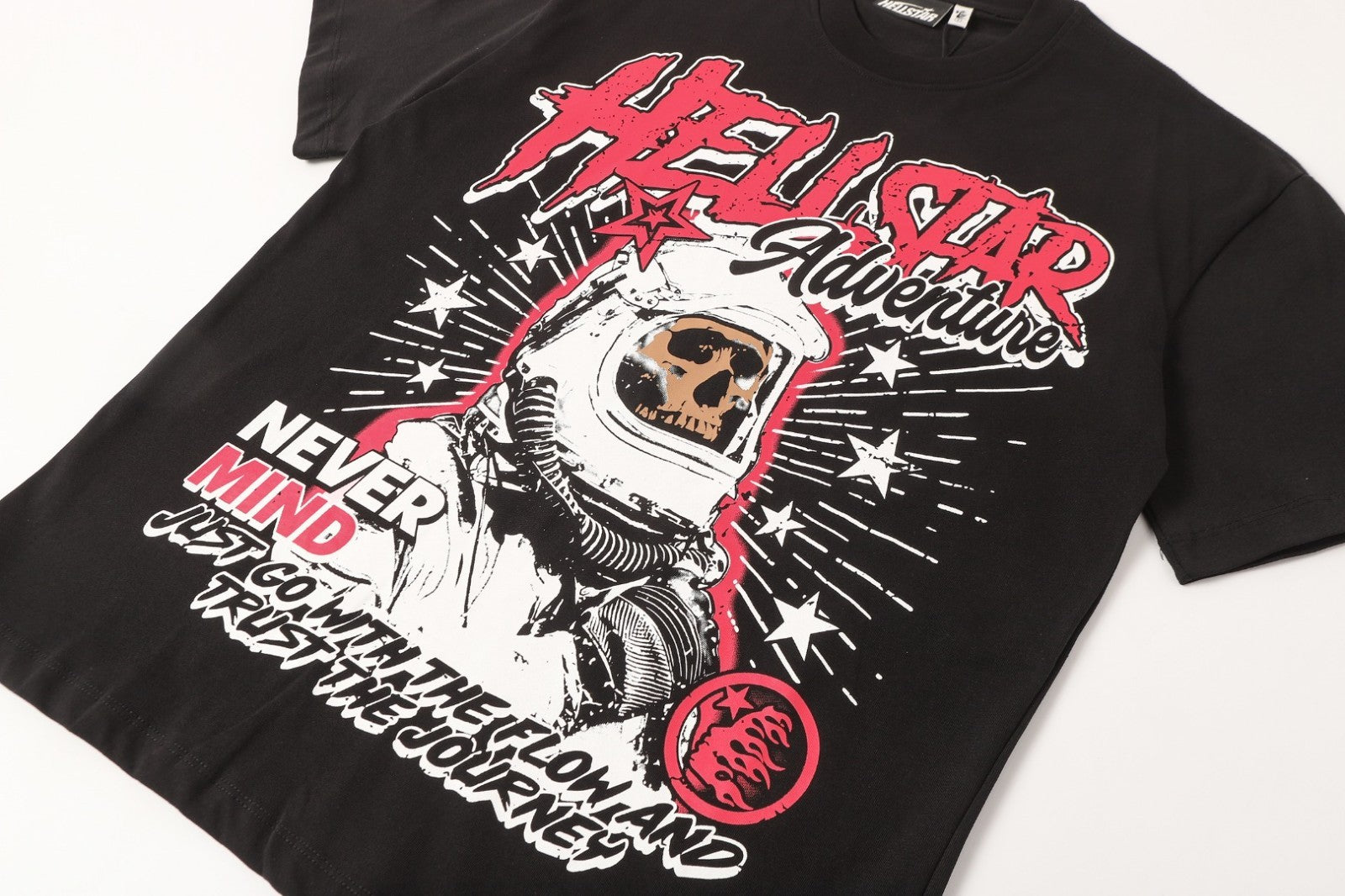 Graphic Hellstar Tee Shirt Men'S Black Cotton NEW