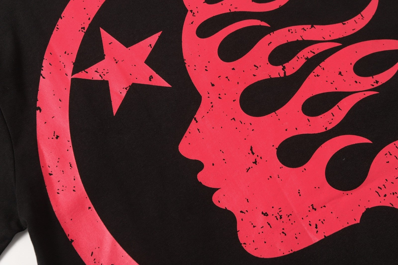 Graphic Hellstar Tee Shirt Men'S Black Cotton NEW