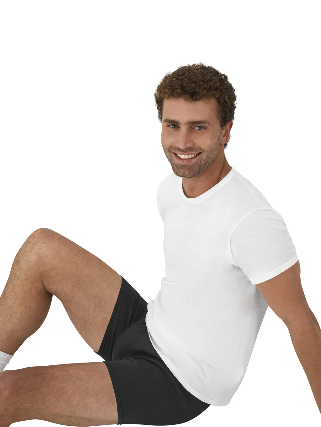 Men'S Value Pack White Crew T-Shirt Undershirts, 6 Pack