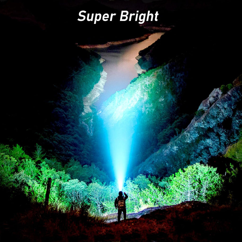 LED Headlamp Rechargeable, 2000L Super Bright Headlight Flashlight | 8 Modes & Stepless Dimming, Spotlight & Floodlight, Motion Sensor, IPX5 Waterproof for Camping,Hiking,Running,Fishing -2 Pack