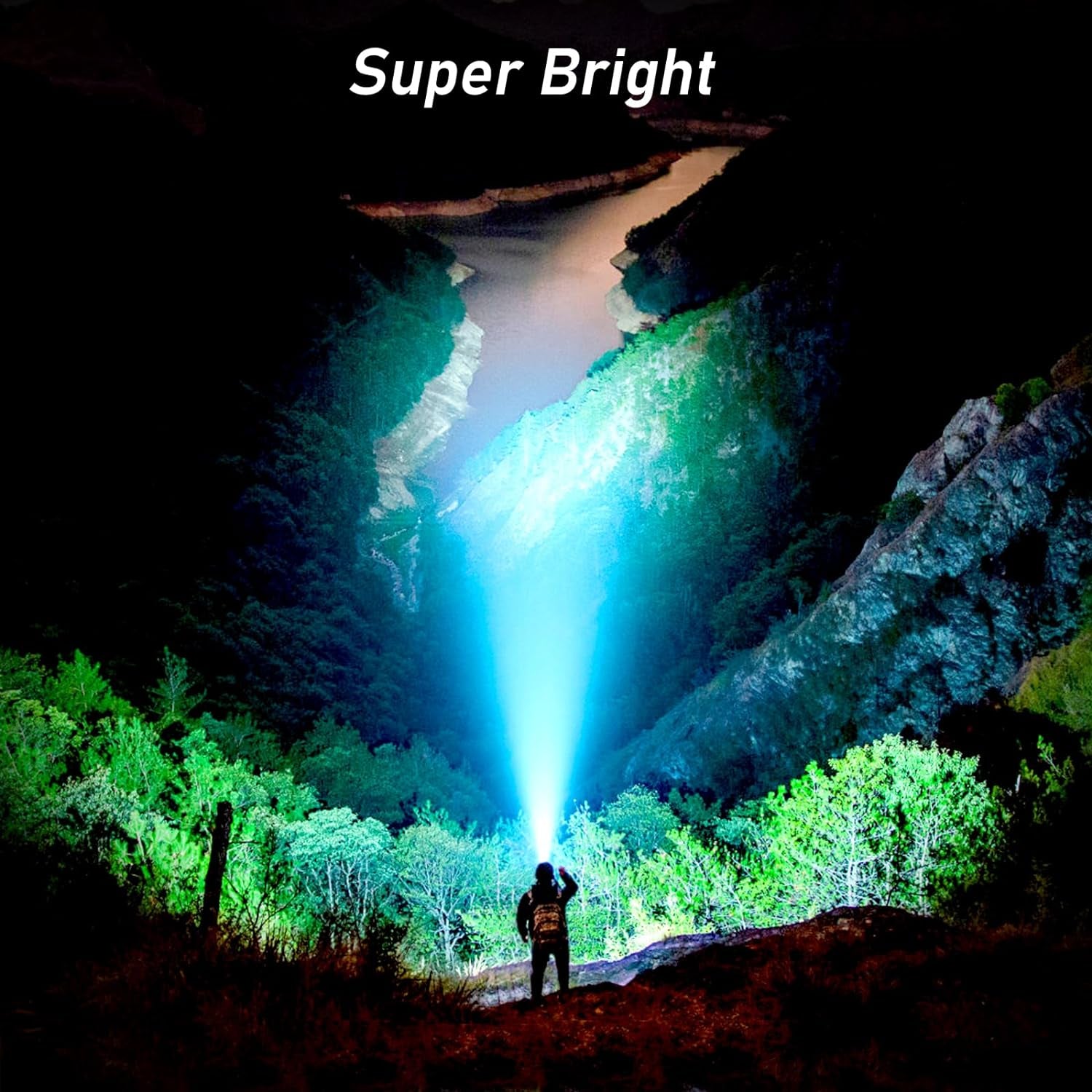LED Headlamp Rechargeable, 2000L Super Bright Headlight Flashlight | 8 Modes & Stepless Dimming, Spotlight & Floodlight, Motion Sensor, IPX5 Waterproof for Camping,Hiking,Running,Fishing -2 Pack