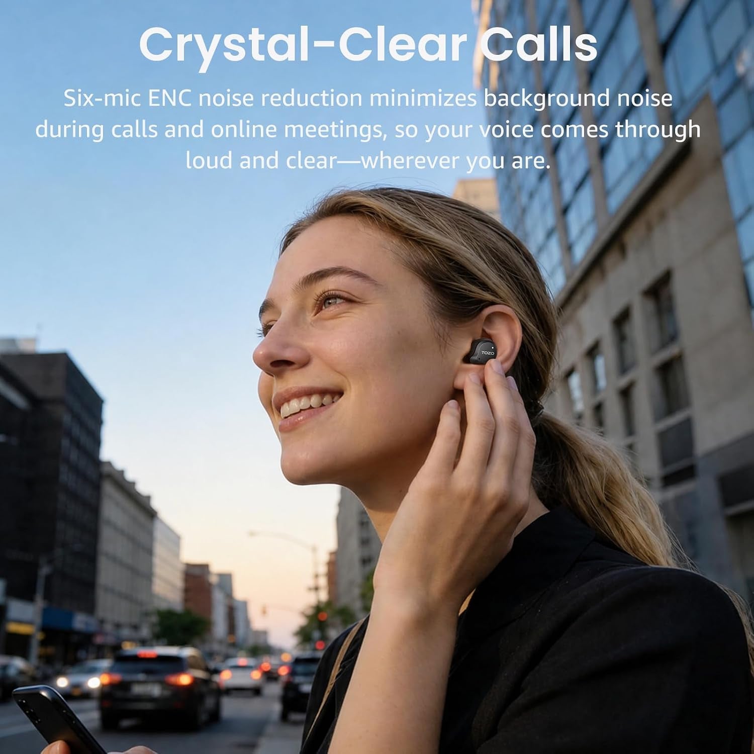 NC9 Hybrid Active Noise Cancelling Wireless Earbuds, 6 Mics ENC Clear Call, IPX8 Waterproof, in Ear Bluetooth 5.3 Headphones Stereo Bass Ear Buds 60H Playtime with LED Display 32 Eqs via APP