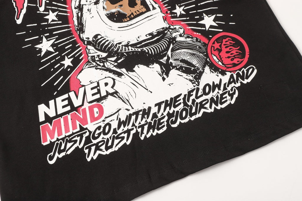 Graphic Hellstar Tee Shirt Men'S Black Cotton NEW
