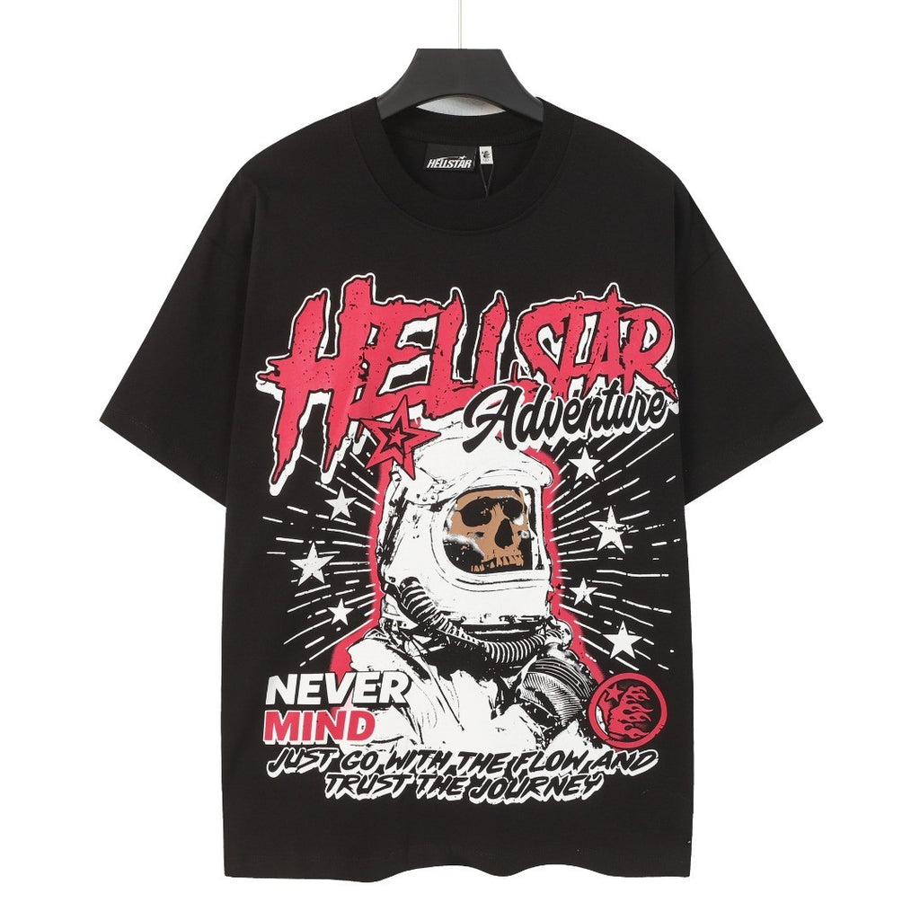 Graphic Hellstar Tee Shirt Men'S Black Cotton NEW