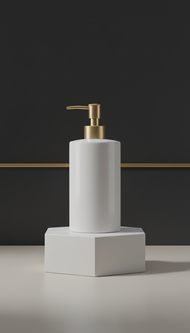White Ceramic Soap Dispenser