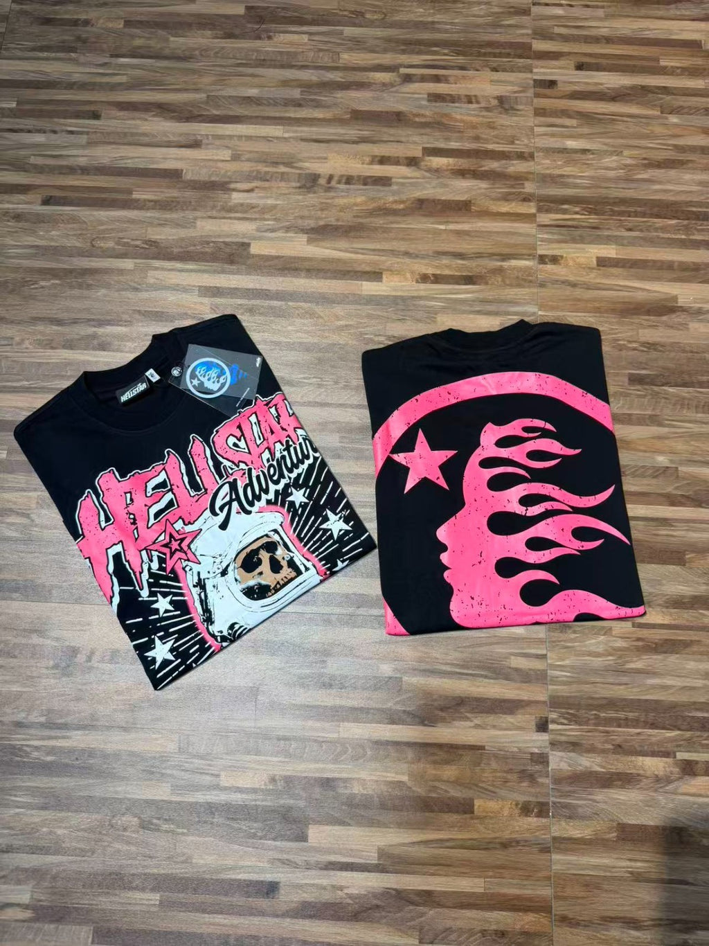 Graphic Hellstar Tee Shirt Men'S Black Cotton NEW