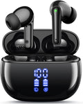 Ear Buds Wireless Earbuds, Bluetooth Headphones 5.4 with 4 ENC Noise Cancelling Mic, 48H Playtime LED Display, IPX7 Waterproof, Deep Bass Stereo Headphones for Sports Workout, Black