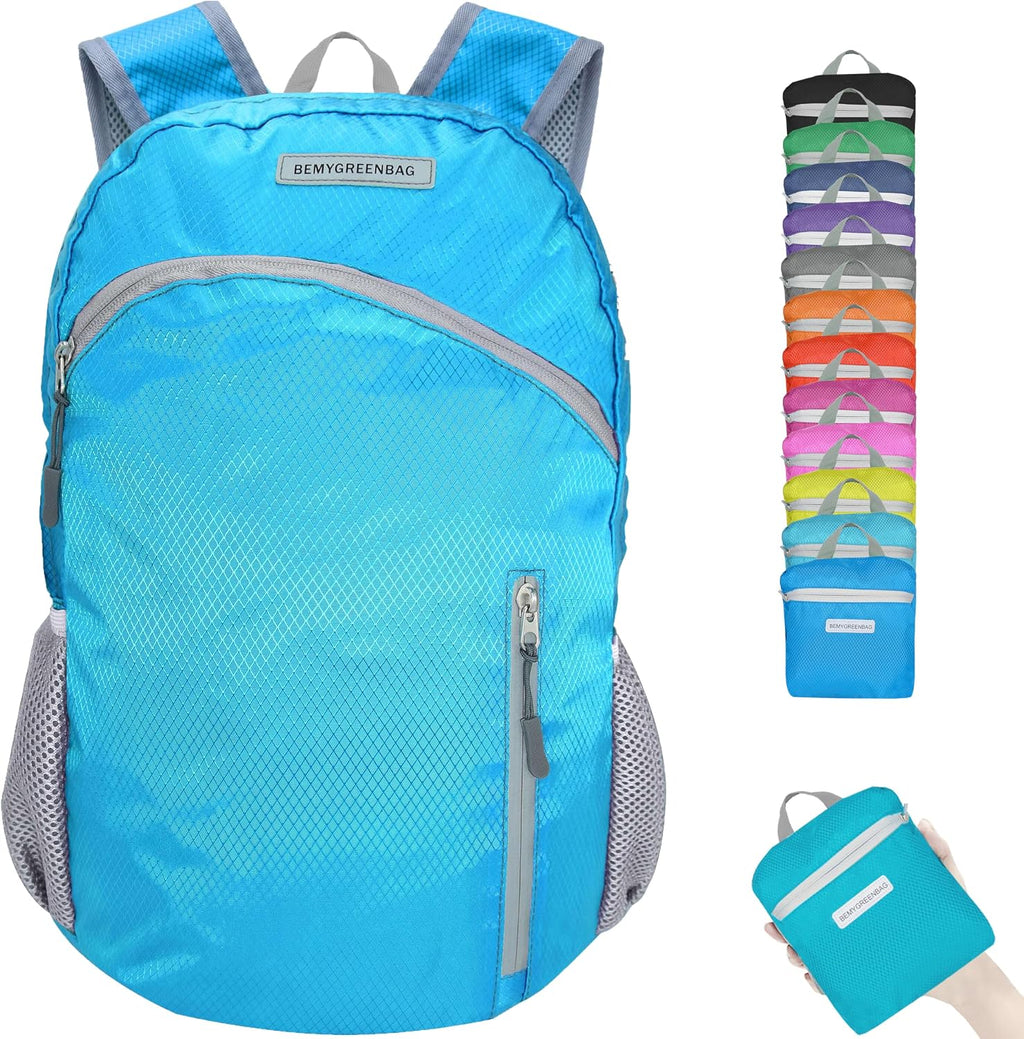 35L Foldable Waterproof Backpack for Outdoor Sports Travel inside Wet Clothes Compartment Packable for Multiple