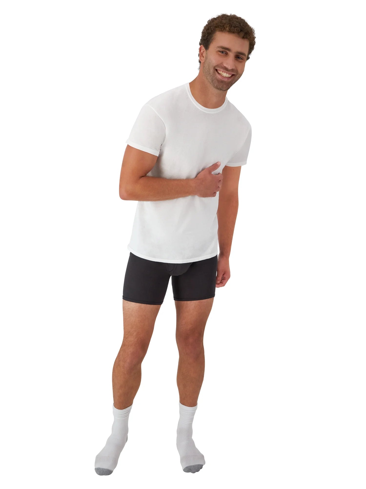 Men'S Value Pack White Crew T-Shirt Undershirts, 6 Pack