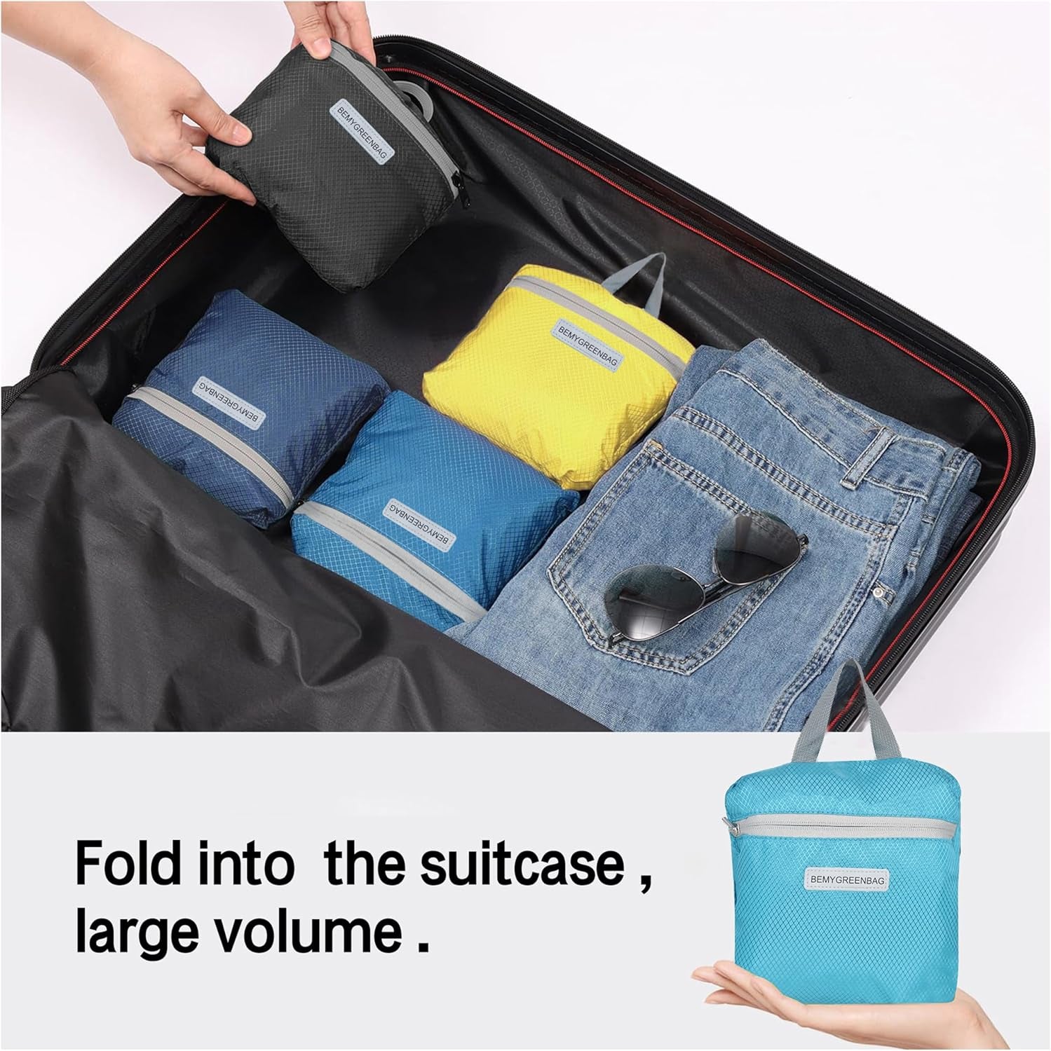 35L Foldable Waterproof Backpack for Outdoor Sports Travel inside Wet Clothes Compartment Packable for Multiple
