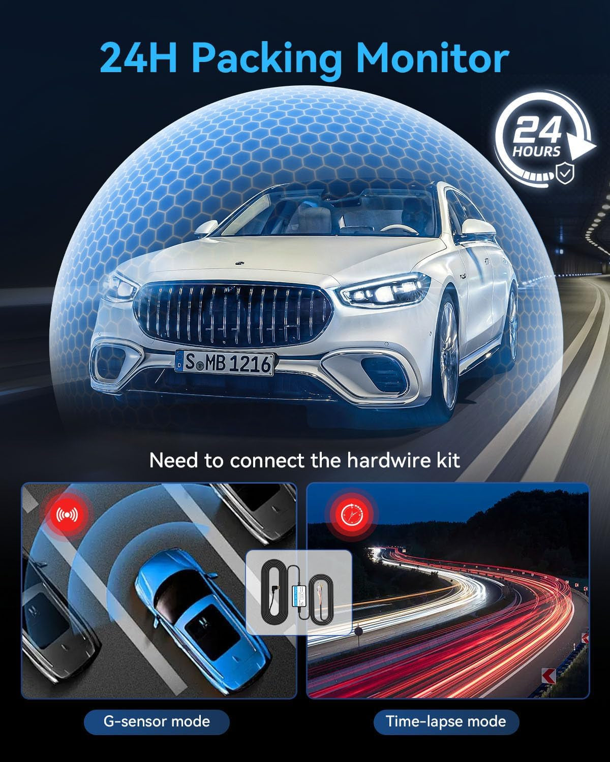 Dash Cam Front and Rear Inside, 3 Channel 4K+1080P Dash Camera for Cars, Free 32GB Card Included, App Control, 2” IPS Screen, G-Sensor, Loop Recording, Night Vision, 170°Wide Angle, Parking Monitor