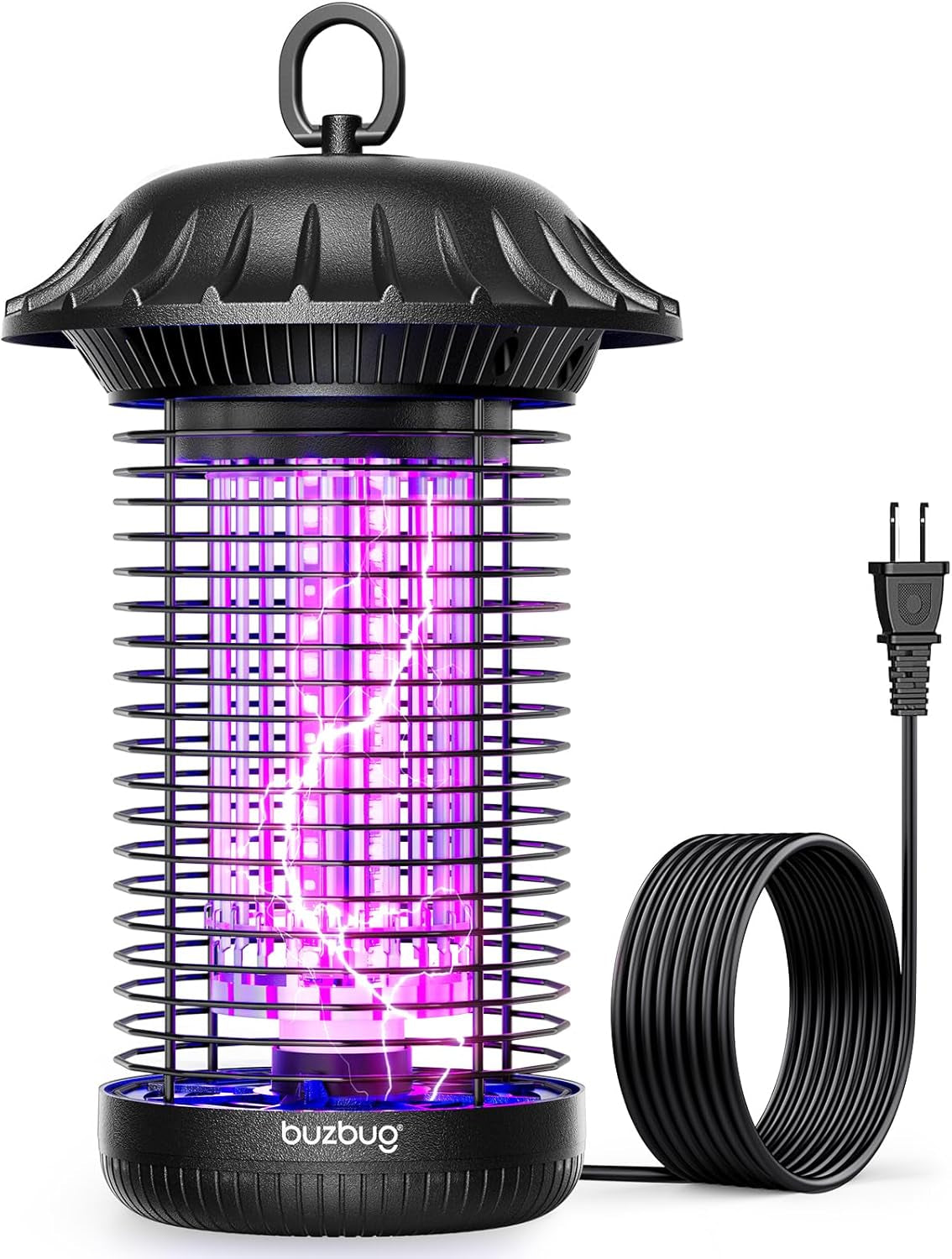 LED Bug Zapper Indoor Outdoor, up to 50000 Hrs Lifespan Lamp, Energy Saving & Dual Band Attraction, 5.6 Ft Power Cord, High Voltage Mosquito Fly Zapper Trap Killer -MO008C